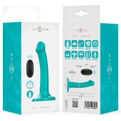 KATIE VIBRADOR CON VENTOSA 10 VIBRACIONES AZUL OSCURO CONTROL REMOTO