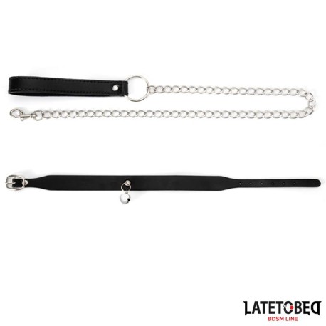 LATETOBED BDSM LINE Collar con Cascabel y Correa