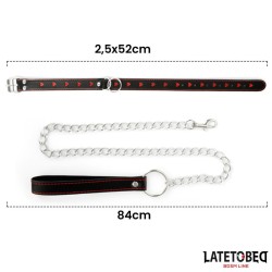 LATETOBED BDSM LINE Collar con Correa 52 cm