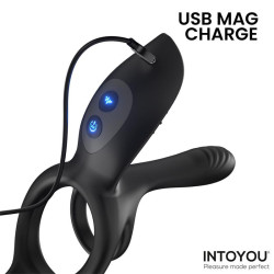 Daxer Doble Anillo para el Pene con Estimulador de Clítoris