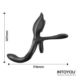 Daxer Doble Anillo para el Pene con Estimulador de Clítoris