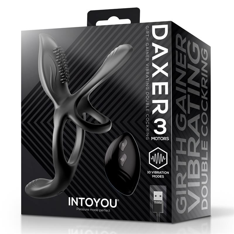 Daxer Doble Anillo para el Pene con Estimulador de Clítoris