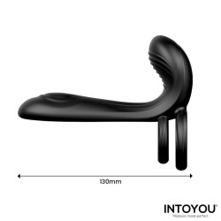 Synkox Girth Gainer con Doble Anillo para el Pene con Vibración