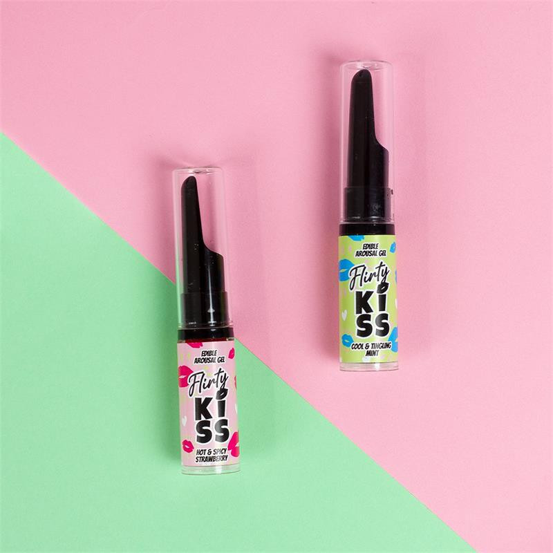 FLIRTY KISS GELES CON EFECTOS SEXO ORAL FRESA & MENTA 2 x 8 GR