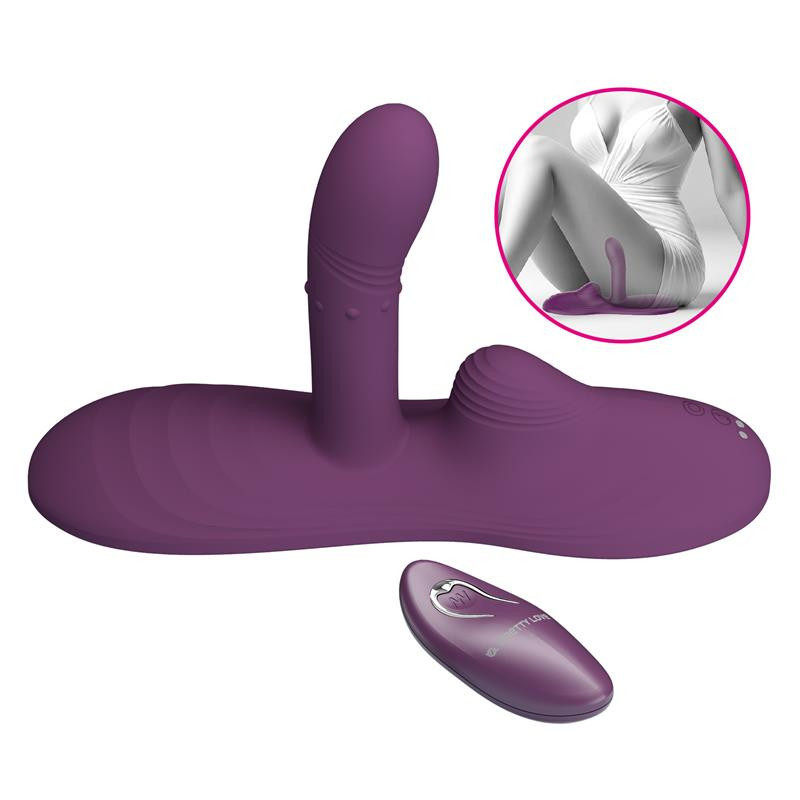 Luka Asiento con Vibrador con Finger, Efecto Calor y Bolas Rotadoras
