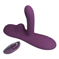 Luka Asiento con Vibrador con Finger, Efecto Calor y Bolas Rotadoras