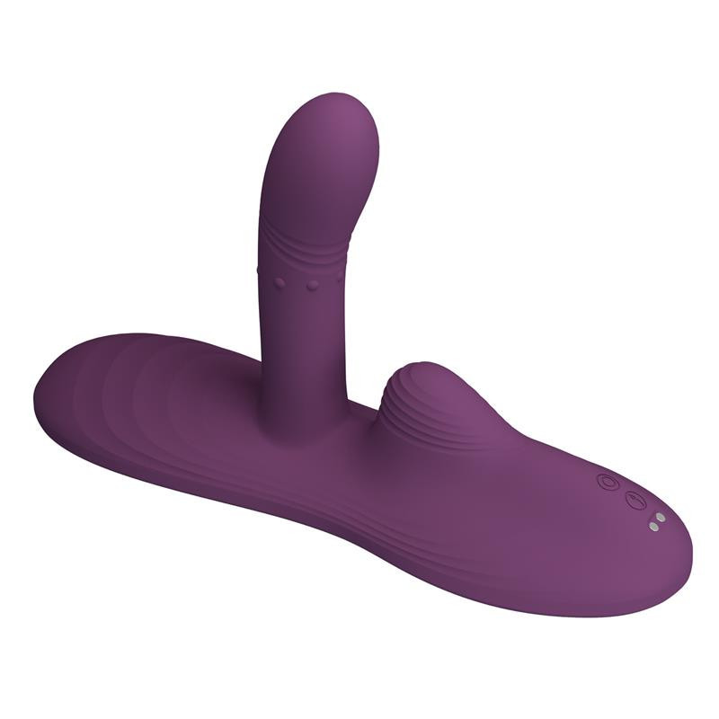 Luka Asiento con Vibrador con Finger, Efecto Calor y Bolas Rotadoras