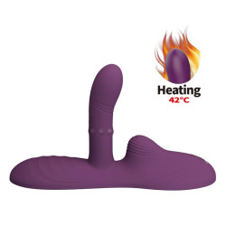 Luka Asiento con Vibrador con Finger, Efecto Calor y Bolas Rotadoras
