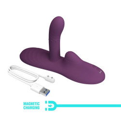 Luka Asiento con Vibrador con Finger, Efecto Calor y Bolas Rotadoras