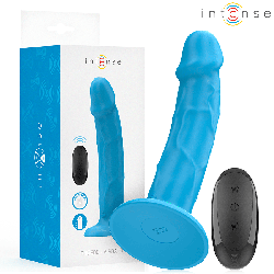 INTENSE - PHOEBE VIBRADOR REALÍSTICO 10 VIBRACIONES AZUL CONTROL REMOTO