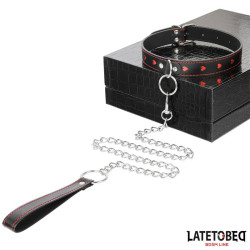LATETOBED BDSM LINE Collar con Correa 52 cm
