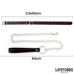 LATETOBED BDSM LINE Collar con Correa 52 cm