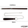 LATETOBED BDSM LINE Collar con Correa 52 cm