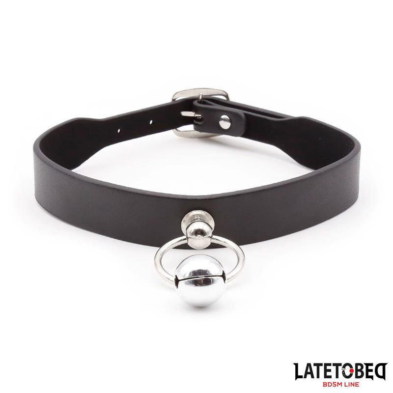 LATETOBED BDSM LINE Collar con Cascabel y Correa