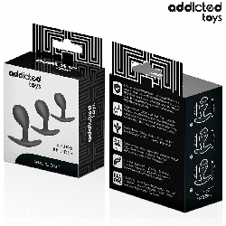 ADDICTED TOYS - SET DE 3 PLUG ANAL SILICONA MODELO 3