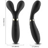 Y-Wand Masajeador &amp; Vibrador Cabeza Doble Negro