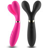 Y-Wand Masajeador &amp; Vibrador Cabeza Doble Fucsia