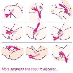 Y-Wand Masajeador &amp; Vibrador Cabeza Doble Fucsia