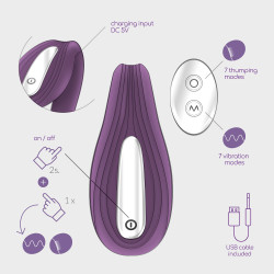 Vibrador recargable con mando pleasuriser