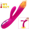 VIBRADOR &amp; ESTIMULADOR FLEXIBLE EFECTO CALOR FUCSIA