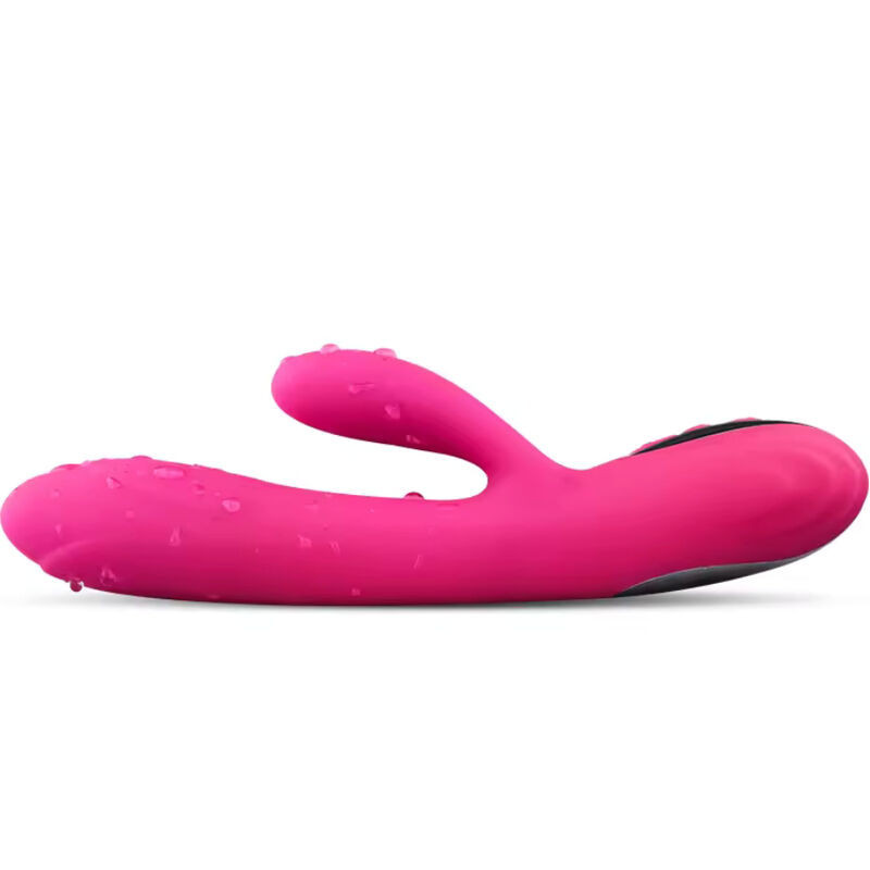 VIBRADOR &amp; ESTIMULADOR FLEXIBLE EFECTO CALOR FUCSIA