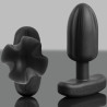 Tartarus Plug Anal Silicona Quadripolar Negro Electrastim