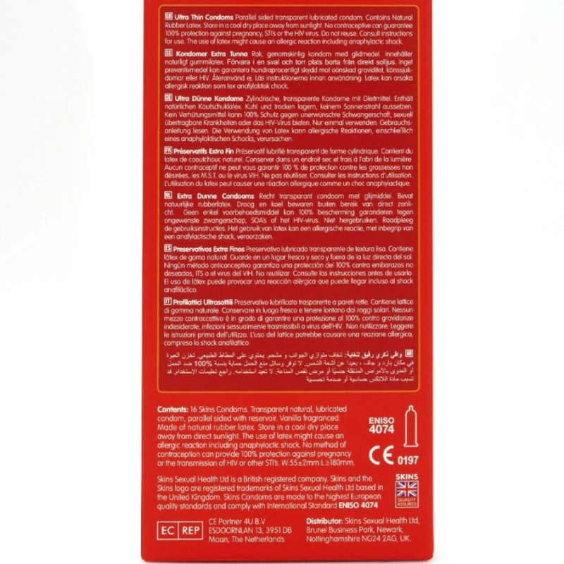 SKINS - ULTRAFINOS PRESERVATIVOS PREMIUM PACK 16