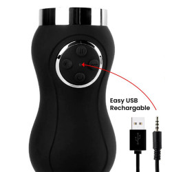 Sex Machine Vibración, Thrusting y Calor Control Remoto USB