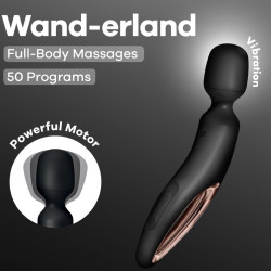 SATISFYER Wand-erland Vibrador de Varita Negro