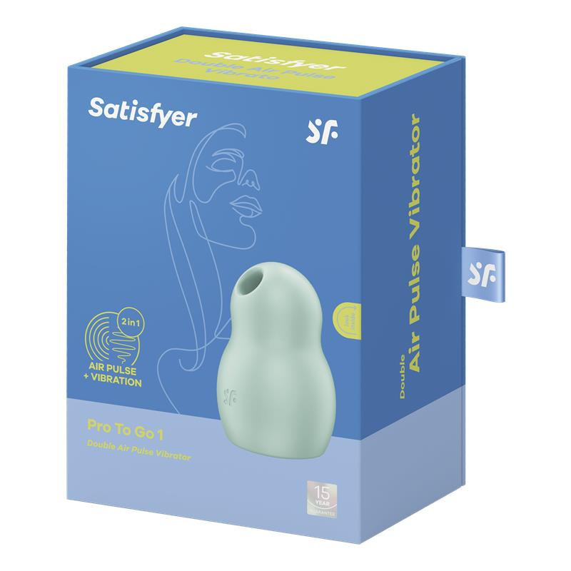 SATISFYER - PRO TO GO 1 ESTIMULADOR Y VIBRADOR DOBLE VERDE