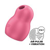 SATISFYER - PRO TO GO 1 ESTIMULADOR Y VIBRADOR DOBLE ROJO