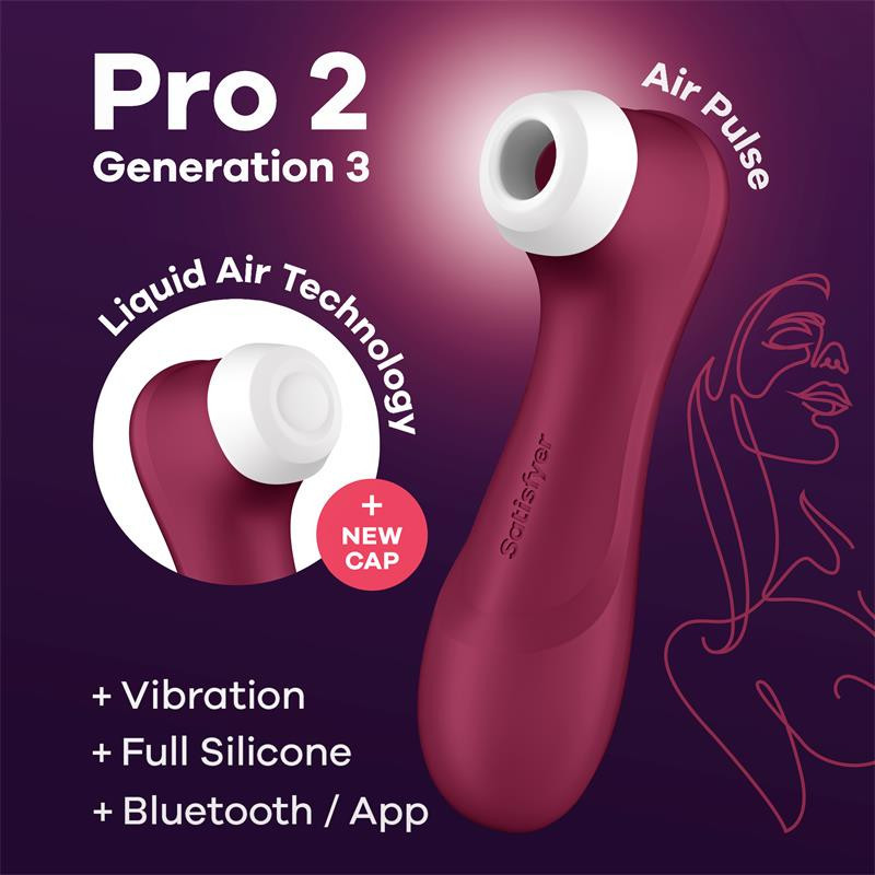 SATISFYER - PRO 2 GENERACIÓN 3 GRANATE BLUETOOTH &amp; APP
