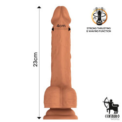 Quintus Dildo con Vibración, Thrusting y Waving 360º 9" - 23 cm