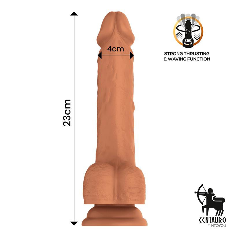Quintus Dildo con Vibración, Thrusting y Waving 360º 9" - 23 cm