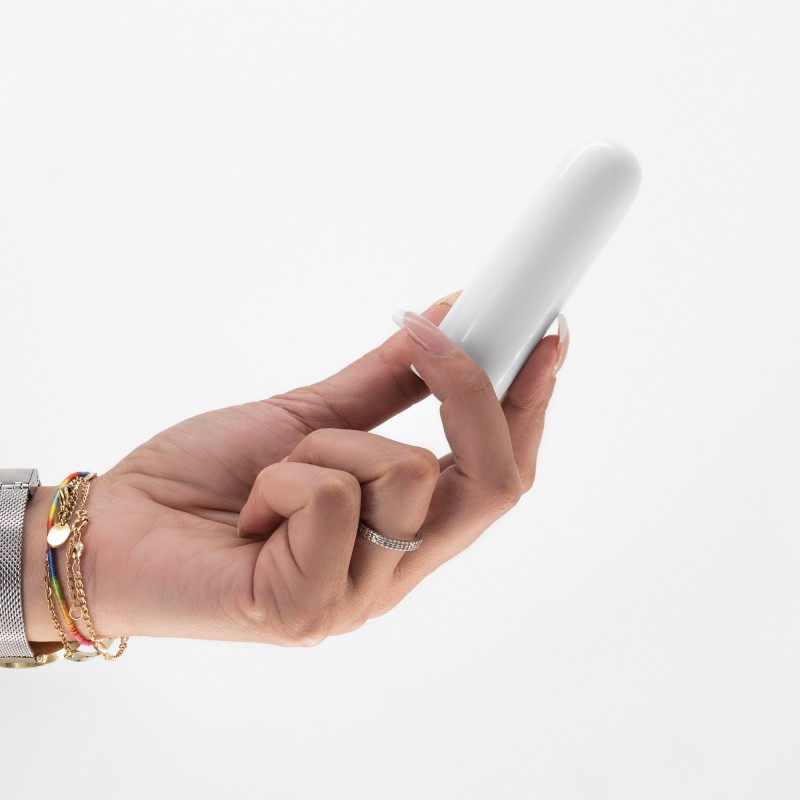 Quackers bala vibradora recargable por usb blanca