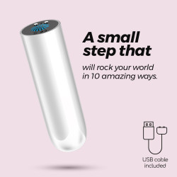 Quackers bala vibradora recargable por usb blanca