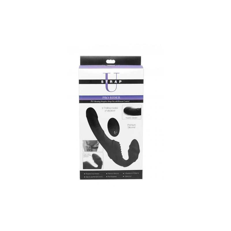 PRO RIDER VIBRADOR DOBLE CONTROL REMOTO NEGRO STRAP U