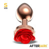Plug Anal Oro Rosa Rosa Roja en la Base Talla S