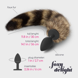 Plug anal con cola foxy delight silicona