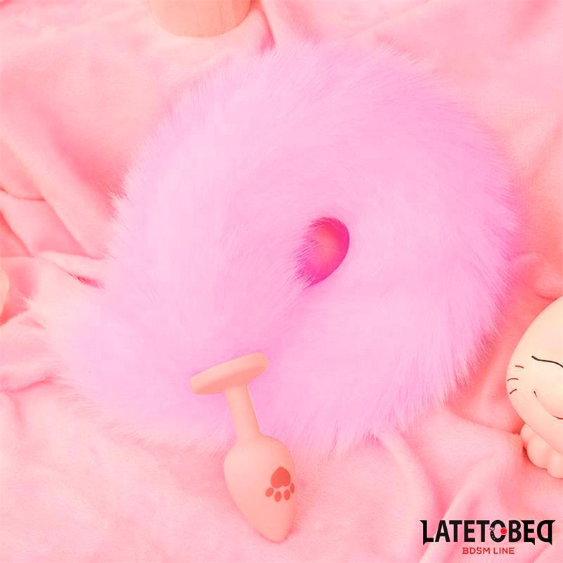 Plug Anal con Cola de Zorro Rosa