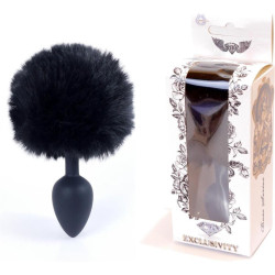 Plug Anal Con Cola De Conejo Exclusivity Negro