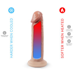 Pene RealíStico Modelo 2 Silicona Premium Termoreactivo 19 Cm