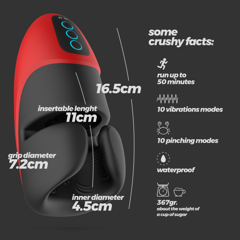 Pancho masturbador recargable con presión