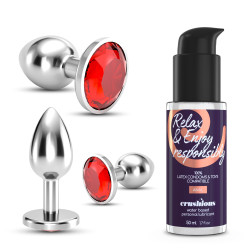 Pack Bijou Anal Wet Train Trio Rojo