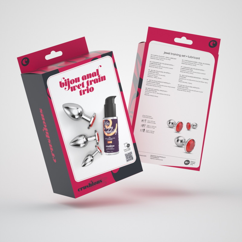 Pack Bijou Anal Wet Train Trio Rojo