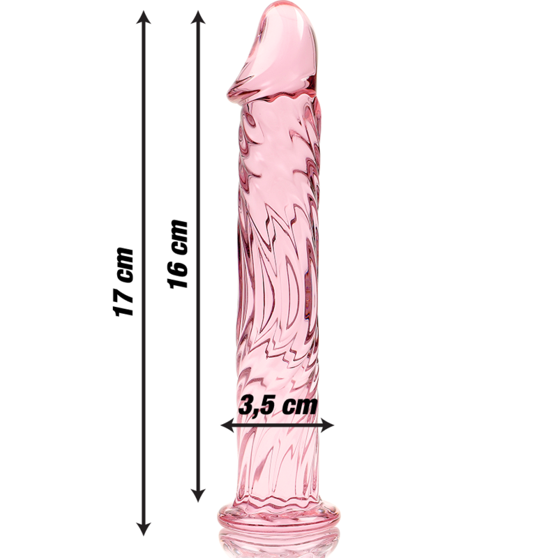 NEBULA SERIES BY IBIZA - MODELO 12 DILDO CRISTAL ROSA 17 CM -O- 3.5 CM