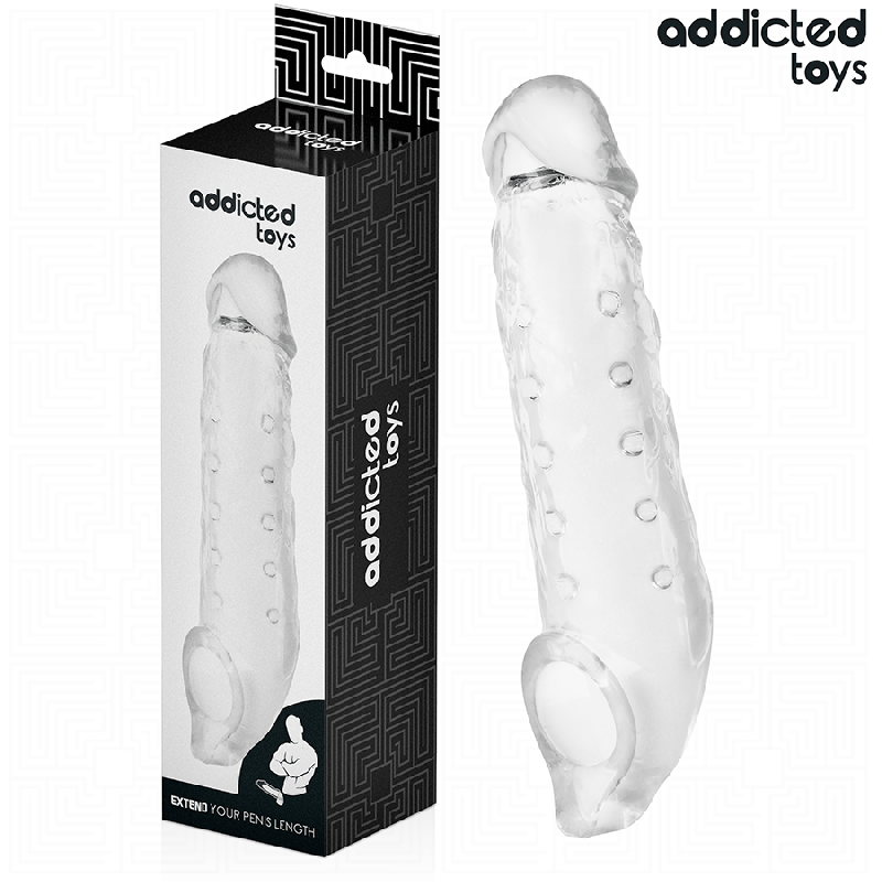 FUNDAS PARA EL PENE TRANSPARENTE TALLA M 27 CM
