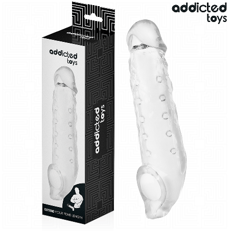 FUNDAS PARA EL PENE TRANSPARENTE TALLA M 27 CM