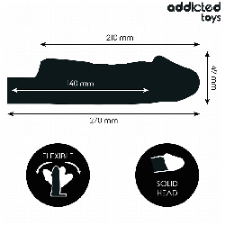 FUNDAS PARA EL PENE TRANSPARENTE TALLA M 27 CM