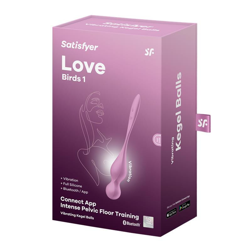 LOVE BIRDS 1 BOLAS KEGEL CON APP ROSA - SATISFYER